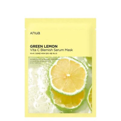 Anua - Green Lemon Vita C Blemish Serum Mask - Rozjasňující pleťová maska - 1ks/25ml