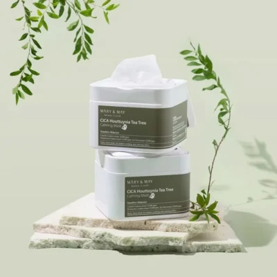 Mary&May - CICA Houttuynia Tea Tree Calming Mask (30pcs) - Sada zklidňujících pleťových masek - 30 ks