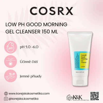 COSRX - Low pH Good Morning Gel Cleanser – Jemný čisticí gel na obličej