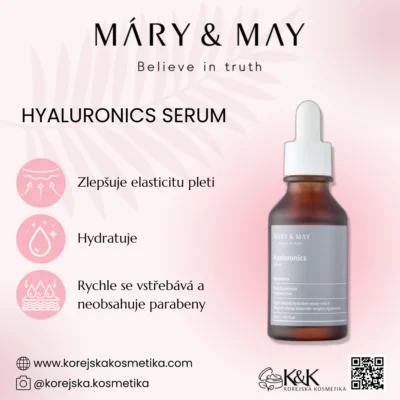 Mary&May - Multi Hyaluronické sérum 30ml - Intenzivně hydratační sérum s kyselinou hyaluronovou - 30 ml