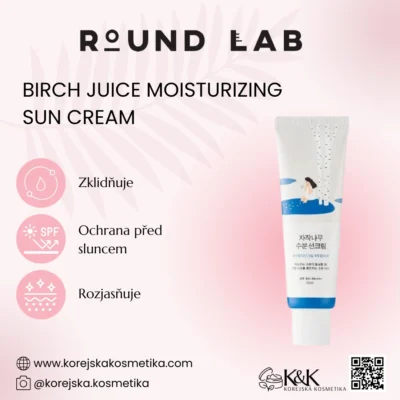 Round Lab - Birch Juice Moisturizing Sun Cream 50ml - Hydratační krém SPF 50ml 1 Round Lab - Birch Juice Moisturizing Sun Cream 50 ml - Hydratační krém SPF - 50 ml