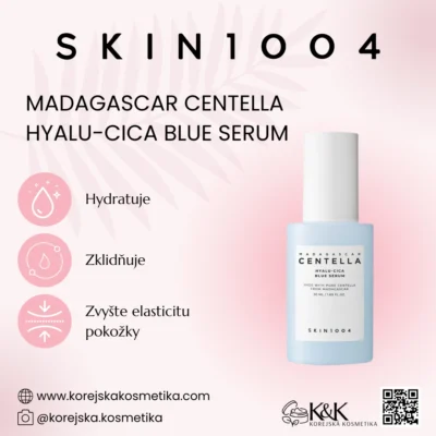 Skin1004 - Madagascar Centella Hyalu-Cica Blue Serum 50ml - Sérum s kyselinou hyaluronovou a pupečníkem asijským