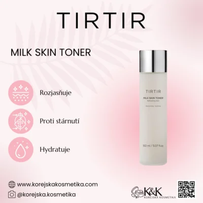 TIRTIR - Milk Skin Toner 150ml - Hydratační tonikum s výtažkem z rýže