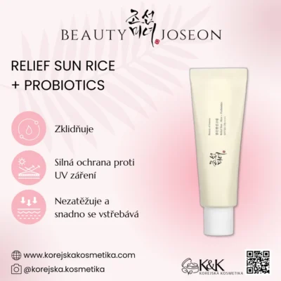 Beauty of Joseon - Relief Sun Rice + Probiotika 50ml - Rýžový pleťový krém s SPF - 50 ml