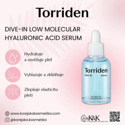 Torriden – Dive-In – Low Molecule Hyaluronic Acid Serum - Hydratační sérum s nízkomolekulární kyselinou hyaluronovou a ceramidy 50 ml