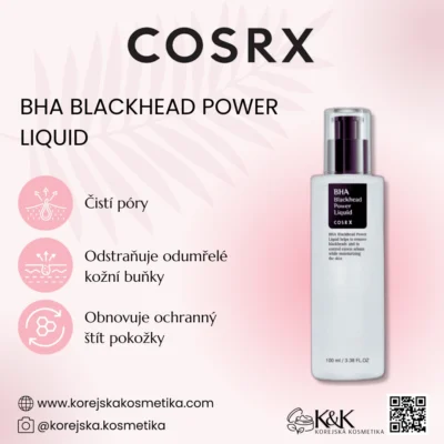 COSRX - BHA Blackhead Power Liquid 100ml - Pleťová esence proti černým tečkám