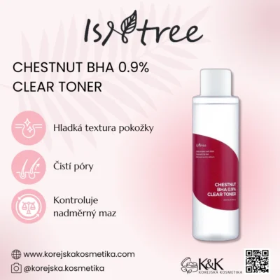 Isntree - Chestnut BHA 0,9% Clear Toner 200ml - Exfoliační tonikum na obličej - 200 ml