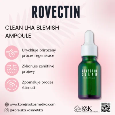 Rovectin - Clean LHA Blemish Ampule 50ml - Rozjasňující ampule na obličej 50 ml