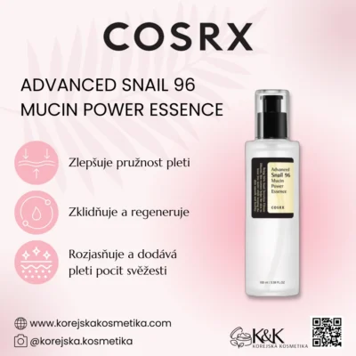 COSRX - Advanced Snail 96 Mucin Power Essence 100ml - Hydratační esence s filtrátem šnečího slizu - 100 ml