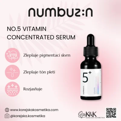 Numbuzin - No.5 Vitamin Concentrated Serum 30ml - č.5 Vitamin Koncentrované sérum 30ml