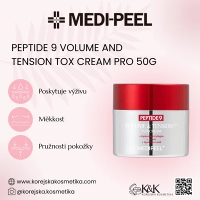 MediPeel - (Renewal) Peptides 9 Volume and Tension Tox Cream Pro 50g - Liftingový pleťový krém s peptidy