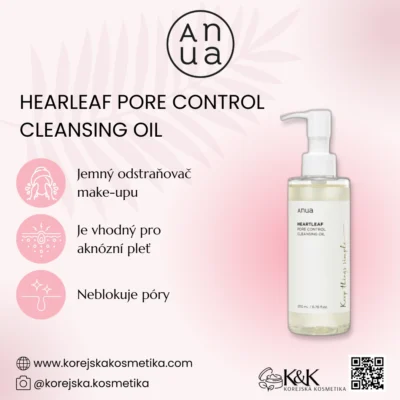 ANUA – Heartleaf Pore Control Cleansing Oil 200ml - Odličovací olej na obličej 1 ANUA – Heartleaf Pore Control Cleansing Oil 200ml - Odličovací olej na obličej