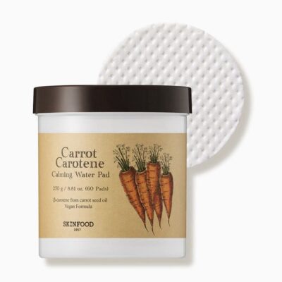 Skinfood - Carrot Carotene Calming Water Pad 60EA - Hydratační polštářky na obličej s výtažkem z mrkve 4 Skinfood - Carrot Carotene Calming Water Pad 60EA - Hydratační polštářky na obličej s výtažkem z mrkve